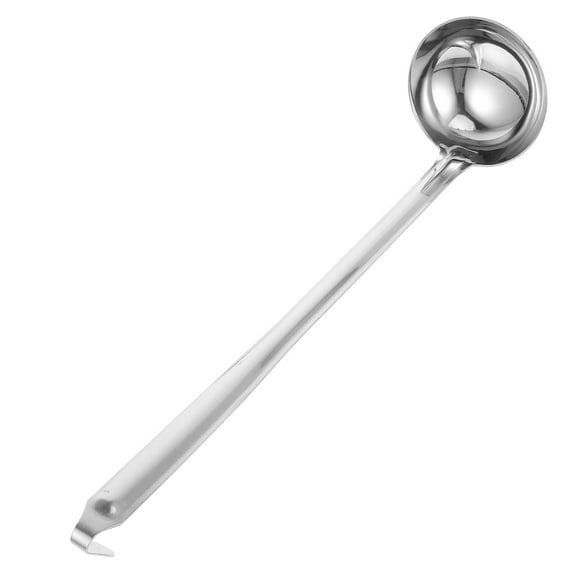 OULII Heavy Duty Soup Ladle Stainless Steel with Deep Bowl and Hanging Hook