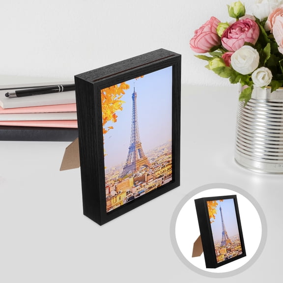 OULII Home Travel Keepsake Wooden Picture Frame Safe with Hidden Compartment