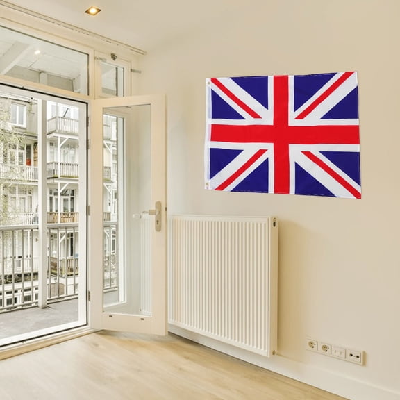 OULII British Union Jack Flag Polyester Hanging Flag for Garden Party Decorations Vibrant Colors