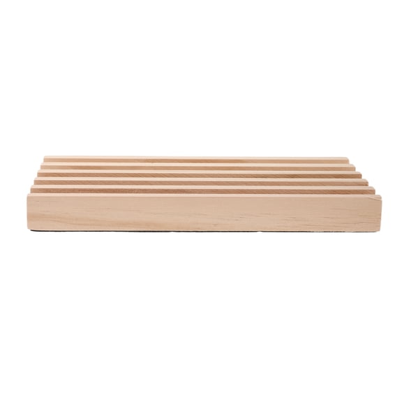 OULII Khaki Solid Wood Domino Rack Tray for Stable Board Game Tile Holder and Card Organizer