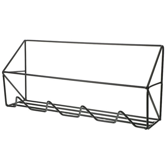 OULII No Drill Black Floating Shelf Wall Mounted Japanese Design Storage Rack for Office Bedroom