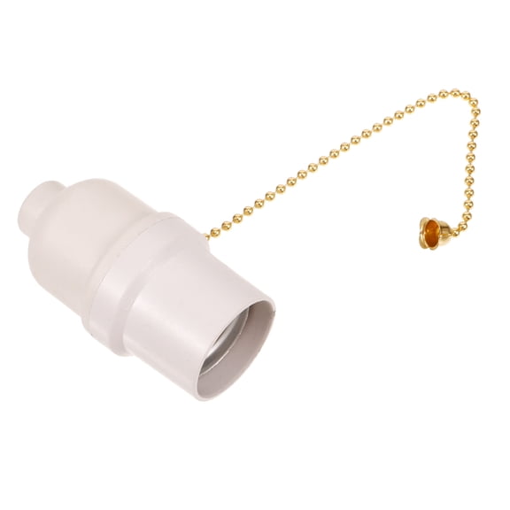 OULII Pull Chain Light Socket White Bakelite Efficient Practical