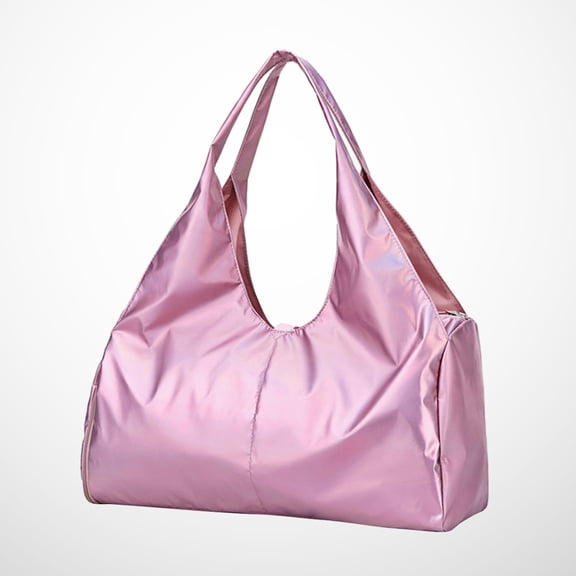 OULII Pink Fitness Bag for Travel Waterproof Shoulder Bag with Separate Shoes Compartment and Dry Wet Layer