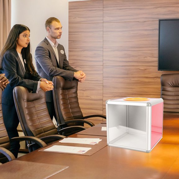 OULII Large Capacity Transparent Ballot Box for Raffles Donations and Meetings