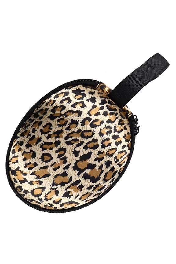 Leopard Print Travel Bra Case Soft Slightly Waterproof Small Storage Bag with Zipper