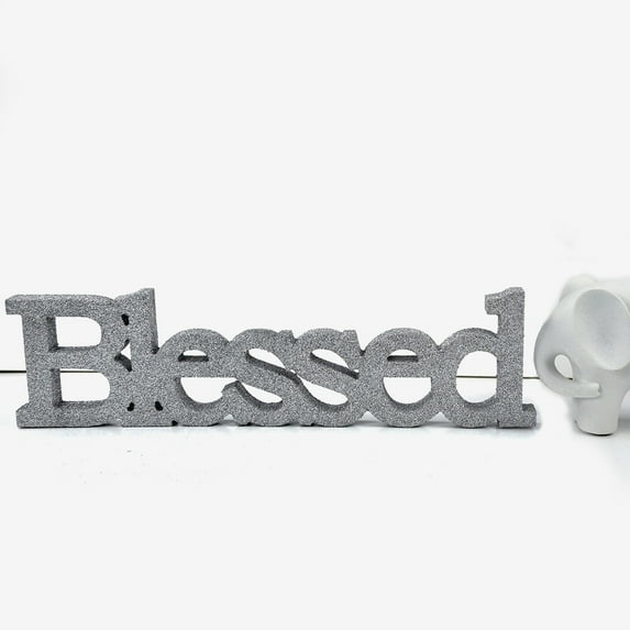 OULII Letter Sign For Party Wooden Letters In Silver 1Pcs Rustic Farmhouse Kitchen Decor