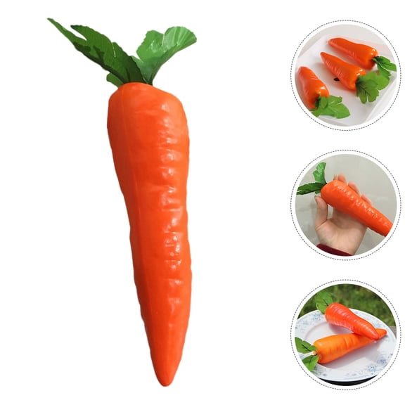 OULII 12pcs Vegetable Photo Prop Carrot Shape Foams Photo Props for Collectors