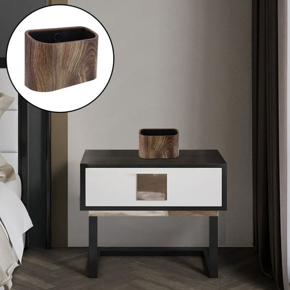 OULII Light Brown Rectangular Waste Paper Basket Space Saving Waste Disposal For General Users 1Pack