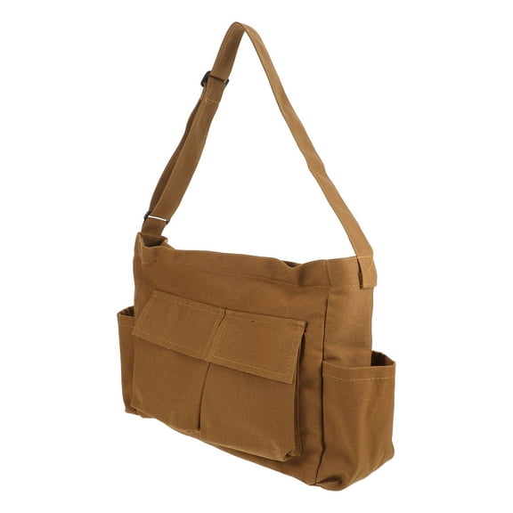 OULII Light Brown Vintage Canvas Tote Bag for Women's with Large Capacity Ideal for Work and Casual Outings