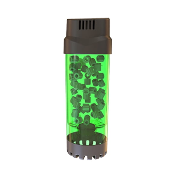 OULII Light Green Aquarium Filter with Air Pump for Quiet Oxygen Increasing and Bubble Generation