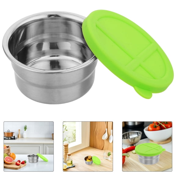 OULII Light Green Stainless Steel Meat Storage Containers Set for Refrigerator - Food Storage Solution for Everyday Use