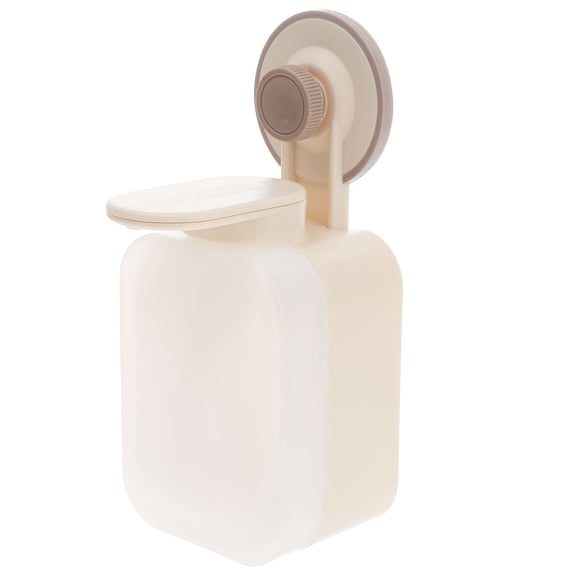 OULII Liquid Soap Distributor with High Strength Plastic and Vacuum Suction Beige