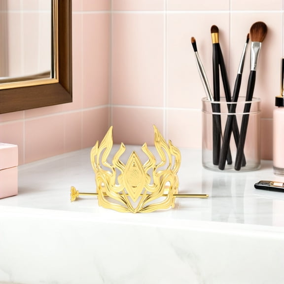 OULII Male Metal Hair Fork Crown in Golden Traditional Chinese Ancient Style Hair Ornament