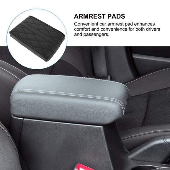 OULII Memory Foam Auto Armrest Box Cover Black Car Center Console Cushion Pad Easy Installation