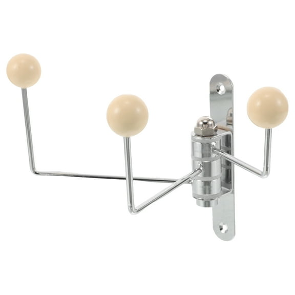 OULII Foldable Wall Mounted Organizer with Swivel Wooden Bead Hooks for Bedroom and Entryway