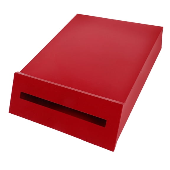 OULII Mini Decorative Mailbox Secure Letter Holder for Office Users Red 1Set