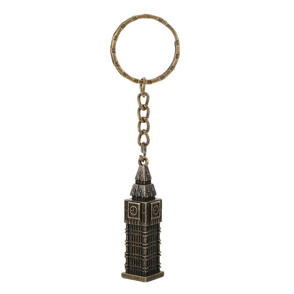 OULII British Style Keychain Building Model Dark Brown Metal 1Set Keeps Keys Organized for Collectors