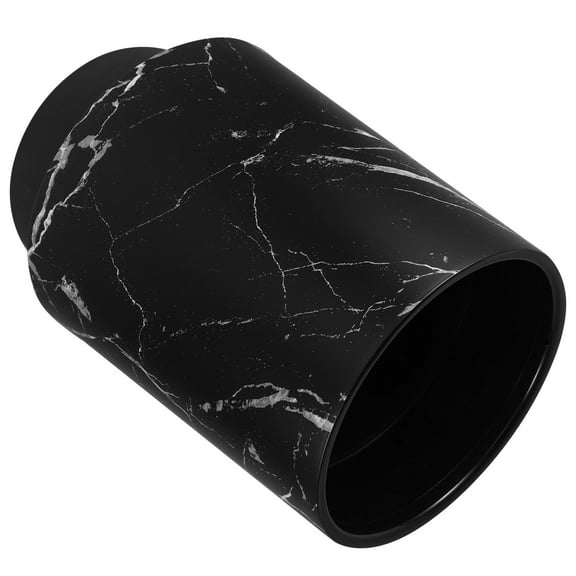 OULII Marbling Trash Can Plastic Garbage Container for Home with Strong Wear Resistance