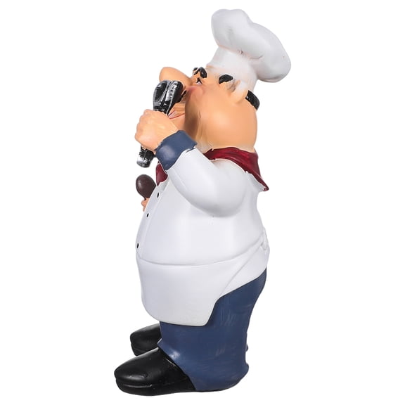 OULII Multicolor Resin Chef Figurine, Elegant European Design for Home and Kitchen