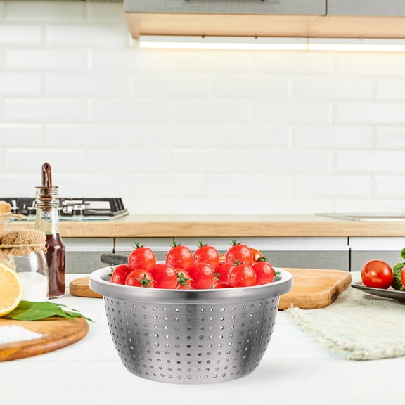 OULII Stainless Steel Multi-Function Kitchen Colander Bowl for Washing, Draining Fruits and Vegetables
