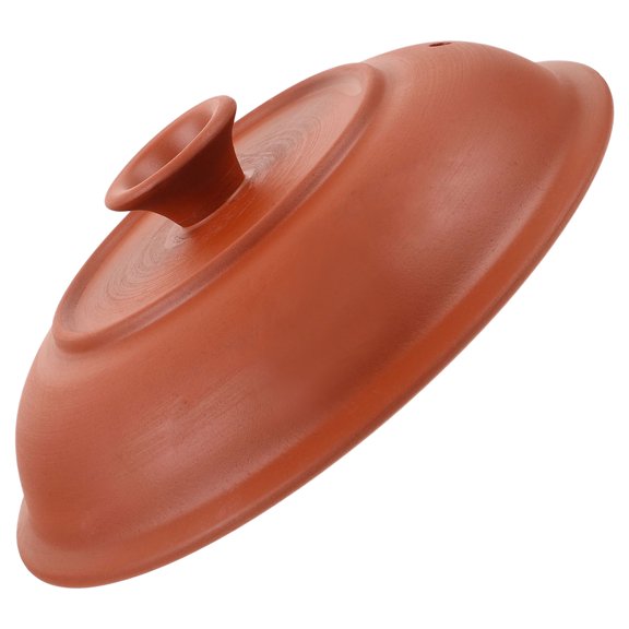 OULII Multipurpose Brown Ceramic Pot Lid for Casseroles and Soup Pot Cooking