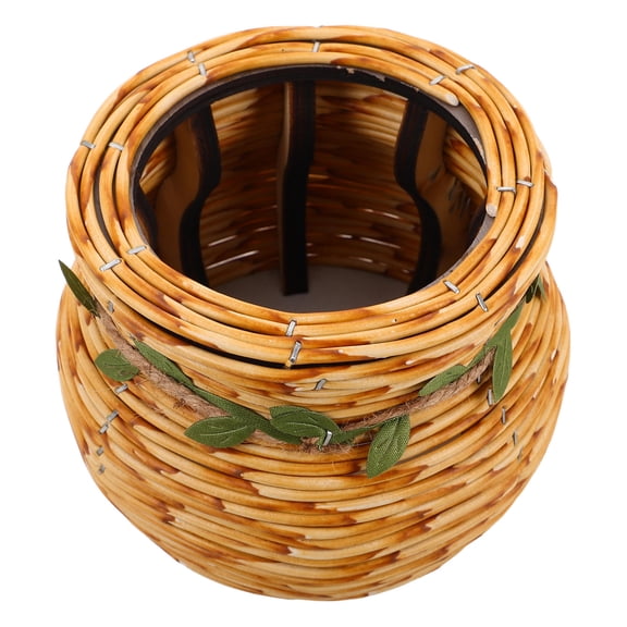 OULII Rustic Handwoven Planter Basket for Indoor Plants Decorative Storage and Flower Pot