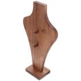 thumbnail image 1 of OULII Solid Wood Necklace Display Stand Vase Shaped Jewelry Holder for Storage in Chocolate, 1 of 6