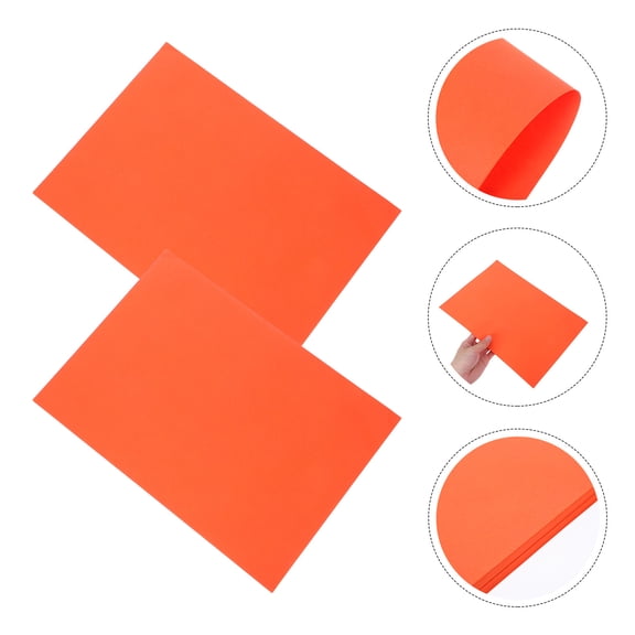 OULII Orange Craft Cardstock Paper for Home and School Use, Smooth Vibrant Ideal for Folding, Cutting, and Projects