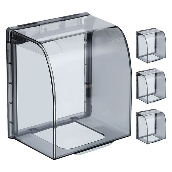OULII Clear Weatherproof Electrical Outlet Cover Single Socket Box with Elevated Design for Larger Plugs