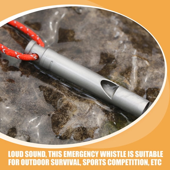 OULII Plated Silver Metal Whistle Portable Outdoor Accessory Loud Sound