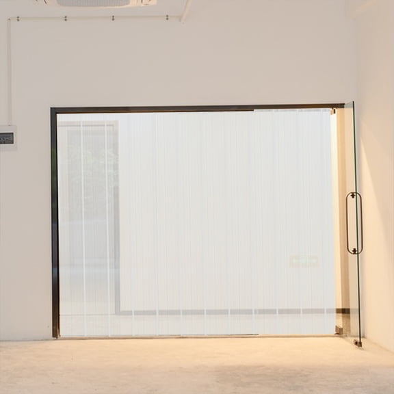 OULII PVC Door Curtain for Market Sky Blue Windproof Insulation 1Pcs