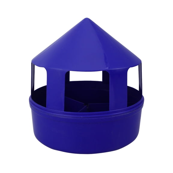 OULII Pet Pigeon Supplies Feeding Food Dispenser Blue 1Pcs