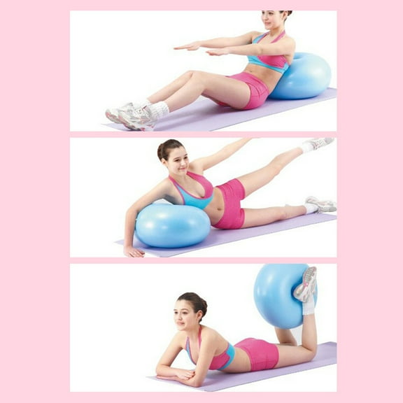 OULII Yoga Pilate Equipment Balance Ball Light Blue Stretching for Home Workouts 1Set