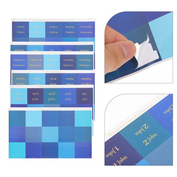 OULII Planner Monthly Tabs Blue Self Adhesive Sticky Index Tabs for Notebook and Book Annotation