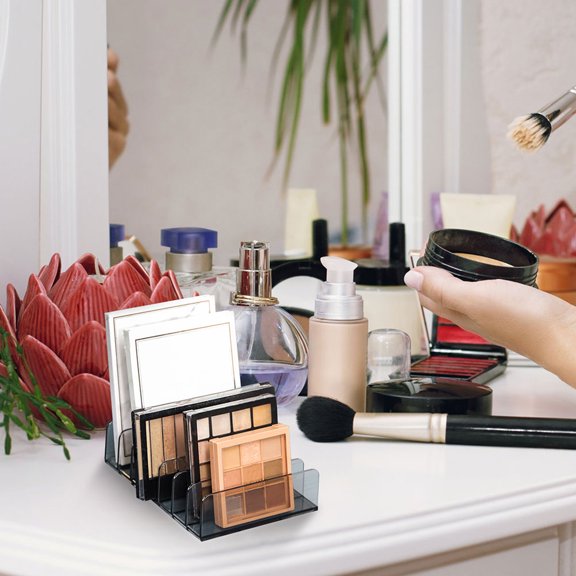 OULII Plastic Eyeshadow Palettes Rack with Durable Design for Countertop Makeup Organizer