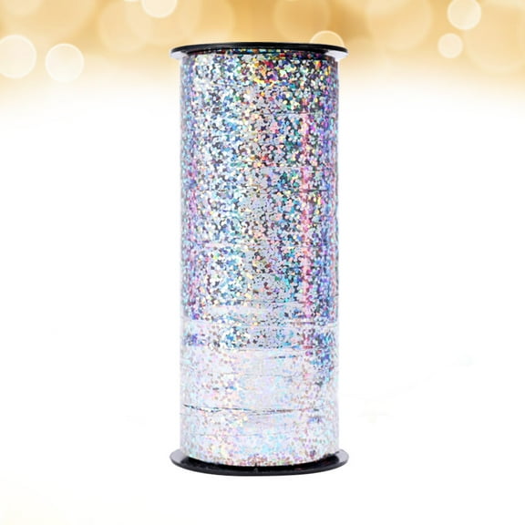 OULII Plated Silver Balloon Strings Ribbon for Decoration Packing Tape Wedding Party Packaging
