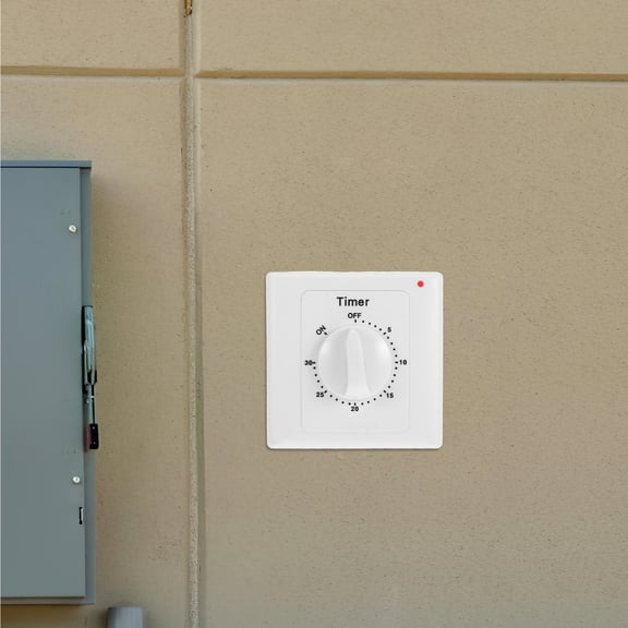 FENGGUIQU Indoor Light Timer, White ABS, Versatile Applications, Speed Selector, Energy Efficient