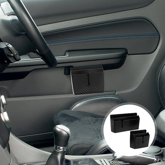 OULII 2Pcs Multipurpose Car Organizer with Carbon Fiber Design for Storage and Phone