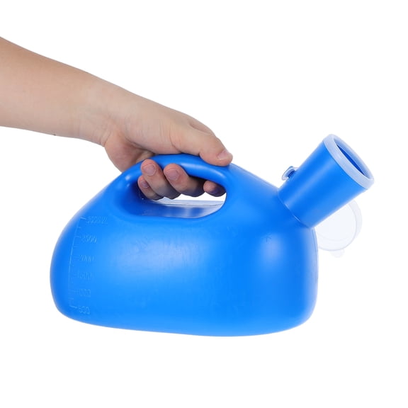 OULII Portable Urinal Bottle for Men Blue Large Capacity Spill Proof Design for Nighttime Home Use