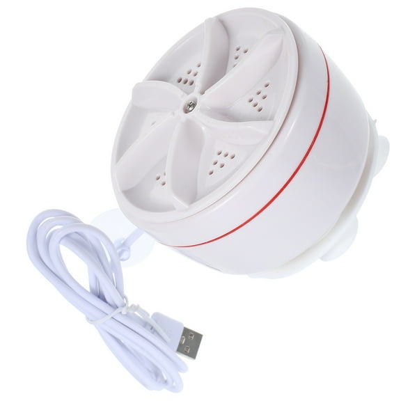 OULII Ultrasonic Turbo Washing Machine in White with PP Material for Easy Portable Laundry