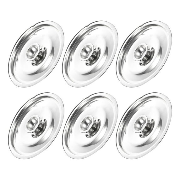 OULII 6Pcs Stainless Steel Pan Lids Universal Covers for Kitchen Cookware Pots