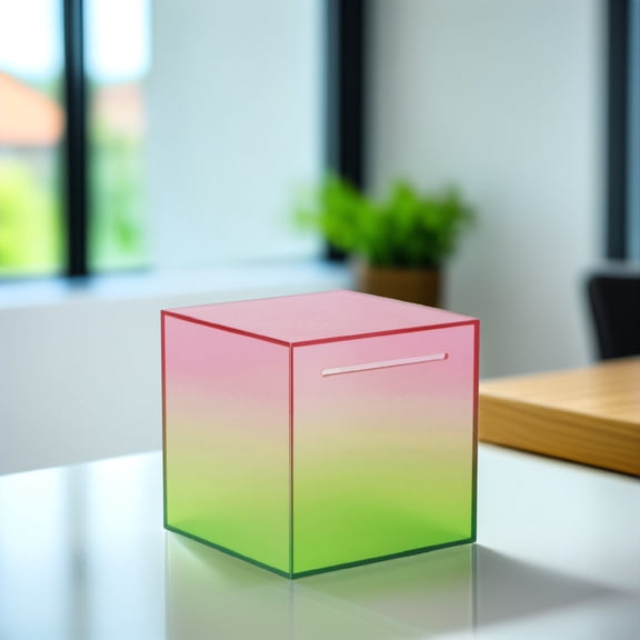 OULII Acrylic Bank with Compact Design for Cash Savings and Stylish Desktop Decoration