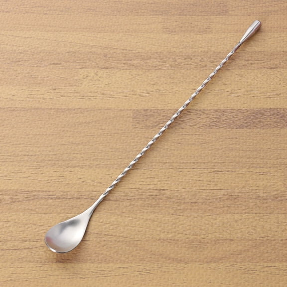 OULII Bartender Tool 304 Stainless Steel Silver 31 x 2.7 x 0.5 in Cocktail Pick Bar Spoon 1Pack for Bars