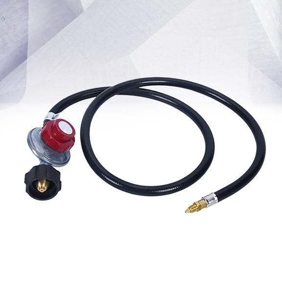 OULII Propane Regulator with Rubber Seal Easy Install Black Brass for Camping Stove