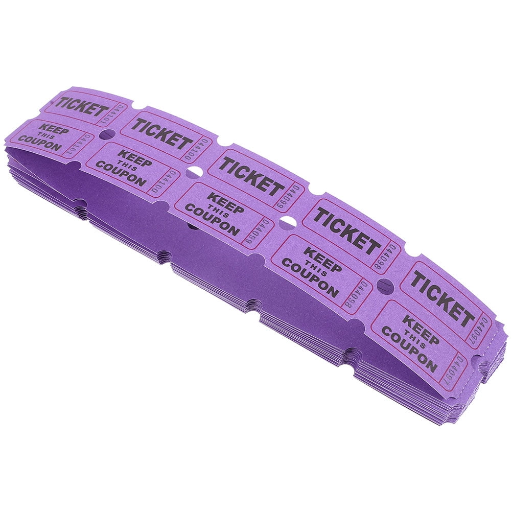 OULII Purple Raffle Tickets for Party Use Crafted from Paper Fun and ...