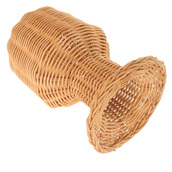 OULII Brown Rattan Hat Display Stand with Mannequin Head for Store and Home Use and Practical