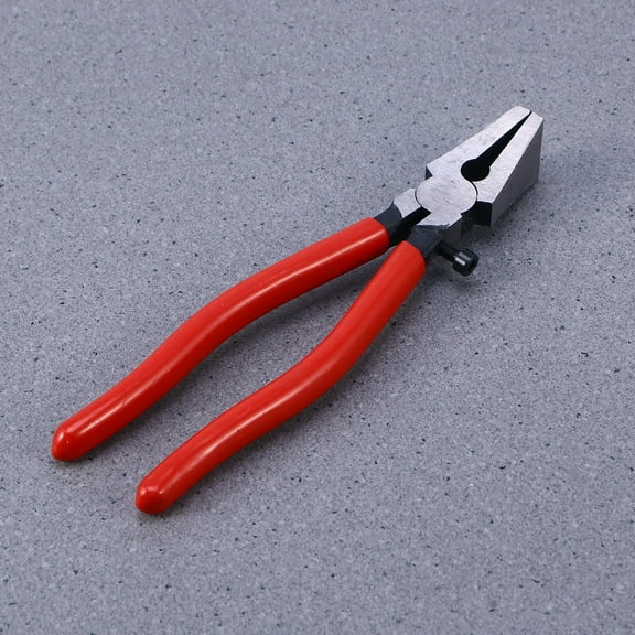 OULII Durable Red Key Fob Pliers with Adjustable Screw for Glass and Metal