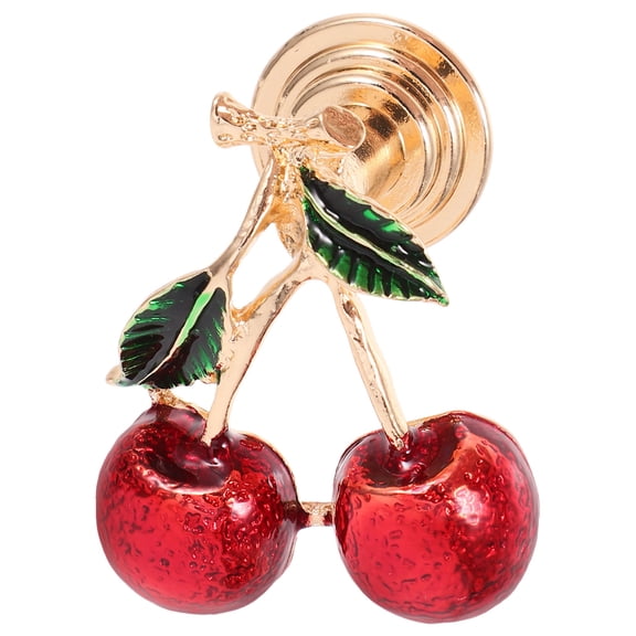 OULII Red Metal Cabinet Knob Cherry Pull Handle for Dresser Wardrobe Home Decor