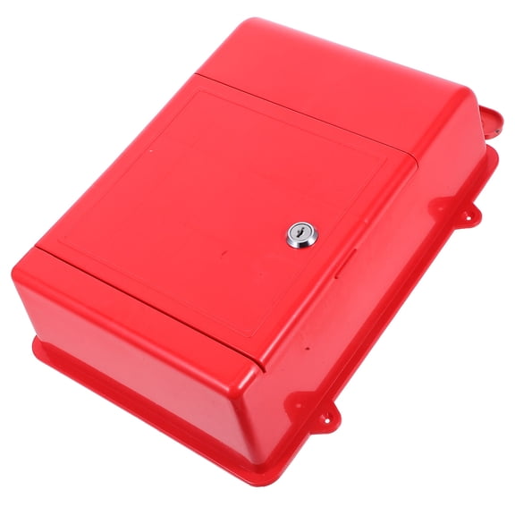 OULII School Mailbox with Lock for Document Storage Plastic Red 1Pcs