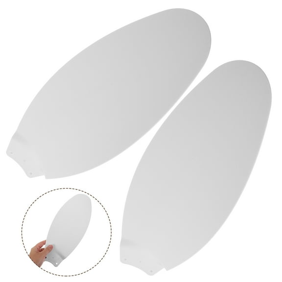 OULII 2Pcs White Plastic Fan Blades Replacement for Ceiling Fans with Easy Installation
